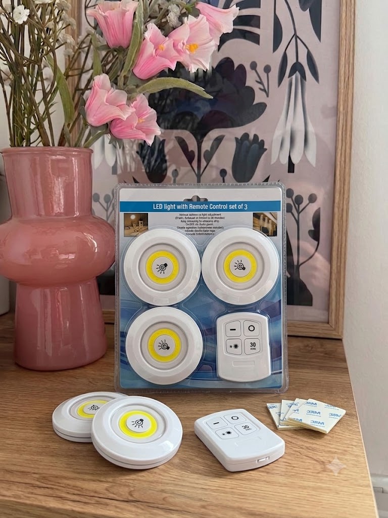 چراغ زیر کابینتی ریموت دار اورجینال 3in1 بسته 3 عددی