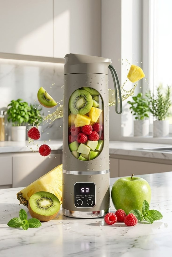 شیکر و اسموتی ساز شارژی اورجینال مدل HS-860 مخلوط کن 12 تیغه