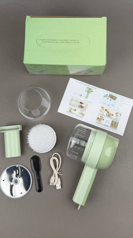 خردکن شارژی چندکاره Food Chopper خردکن اسلایسر و برس شستشو