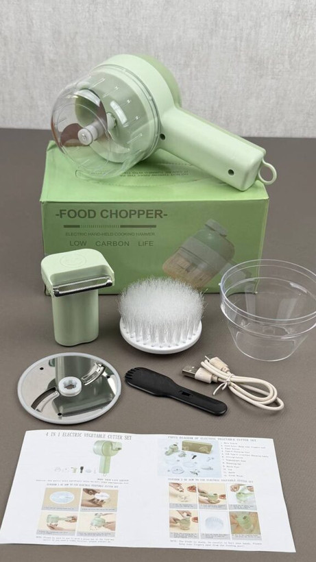 خردکن شارژی چندکاره Food Chopper خردکن اسلایسر و برس شستشو