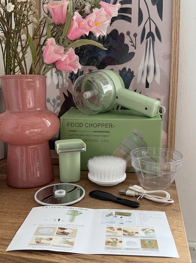 خردکن شارژی چندکاره Food Chopper خردکن اسلایسر و برس شستشو