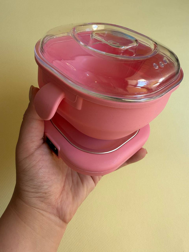 دستگاه ذوب وکس سیلیکونی تاشو Wax Warmer اورجینال موم گرم کن 400 میلیلیتری 100 وات