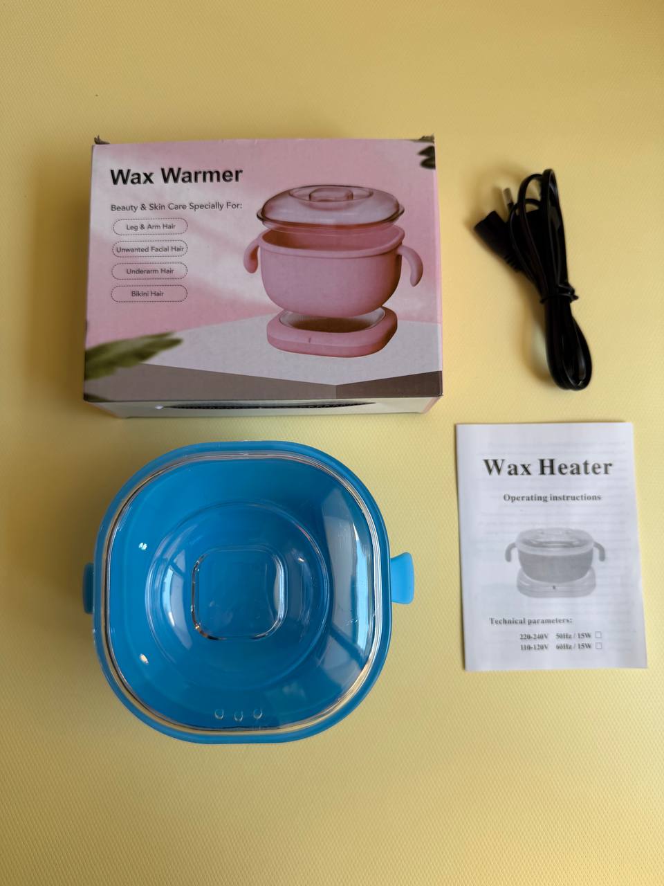 دستگاه ذوب وکس سیلیکونی تاشو Wax Warmer اورجینال موم گرم کن 400 میلی‌لیتری 100 وات