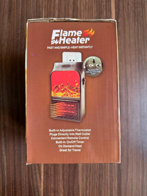 هیتر برقی پریزی Flame Heater 1000 وات طرح شومینه با ریموت کنترل