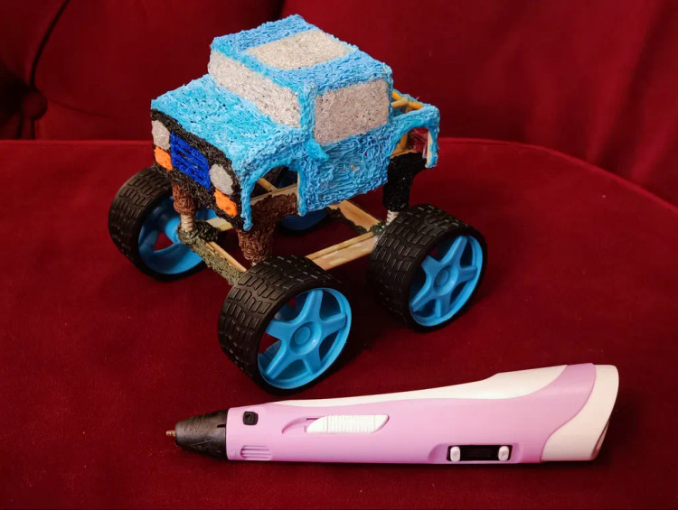 قلم طراحی سه بعدی 3D PEN-2 اورجینال نمایشگر دار با تنظیم سرعت و فیلامنت PLA و ABS