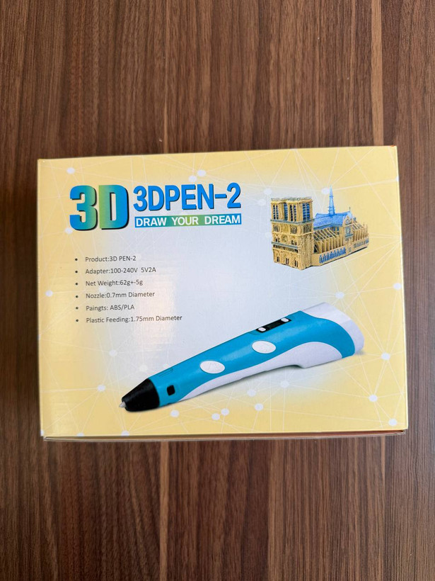 قلم طراحی سه بعدی 3D PEN-2 اورجینال نمایشگر دار با تنظیم سرعت و فیلامنت PLA و ABS